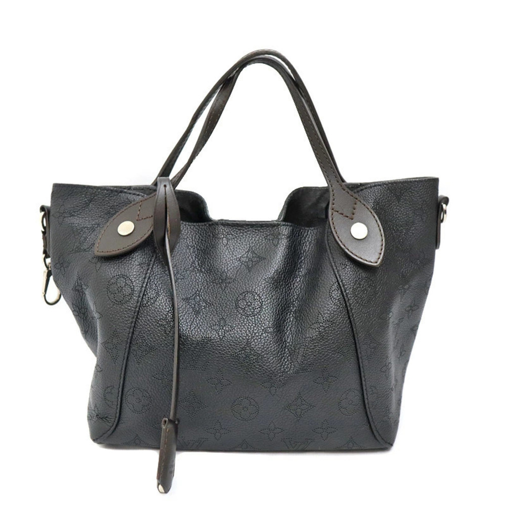 Louis Vuitton Hina Mahina Top Handle Bag Leather Black